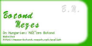 botond mezes business card